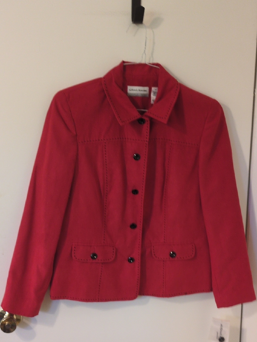Alfred Dunner Red Button-Front Women's Blazer